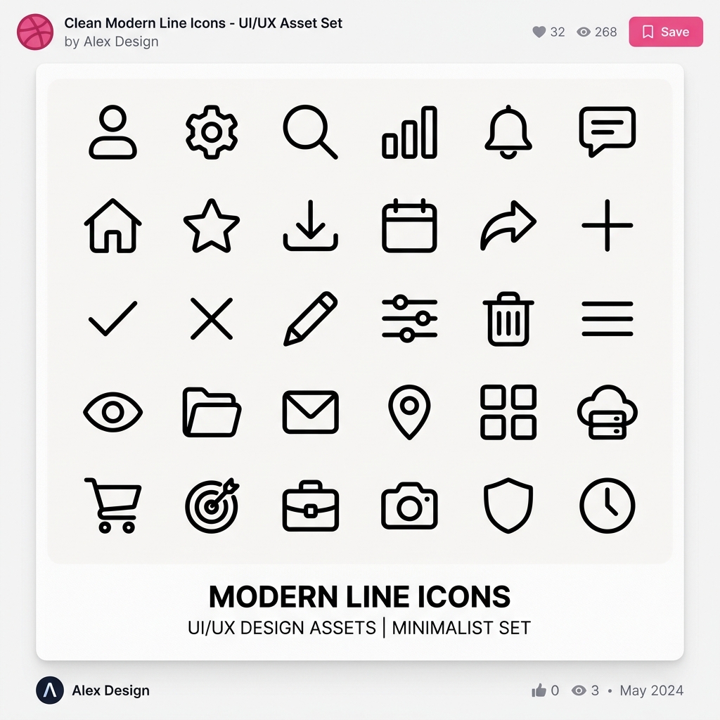 Icon Set Mockup